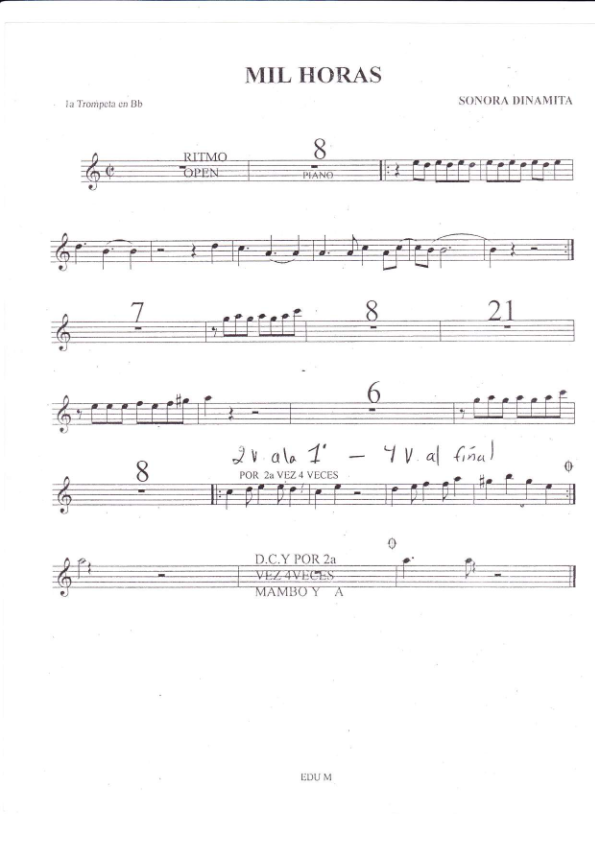 La imagen puede contener una previsualizacion de una partitura